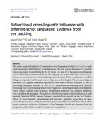 Bidirectional cross-linguistic influence with different-script languages: Evidence from eye tracking
